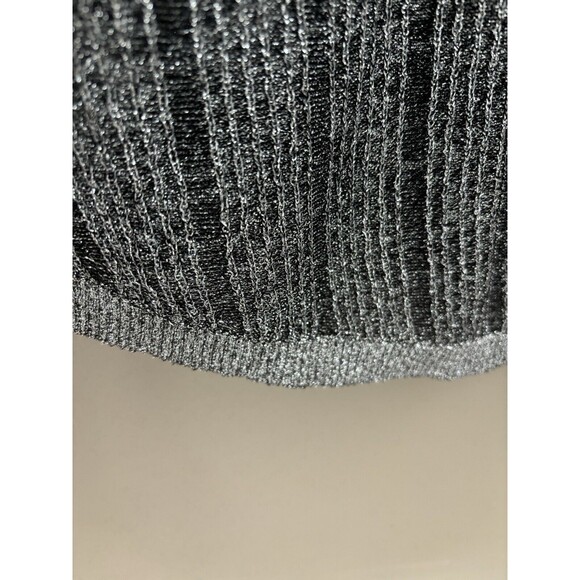 Leith Metallic Sparkle Gray Ribbed Tank Top Size Small New Years Eve Club Wear - Picture 6 of 7